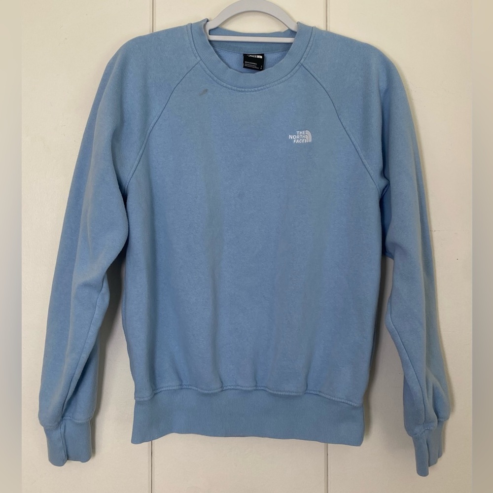 North Face Men's Baby Blue Crewneck (Size S)